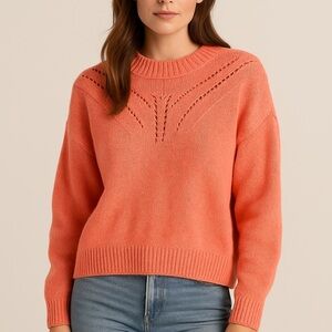 Banana Republic Coral Open Knit Sweater – Size M